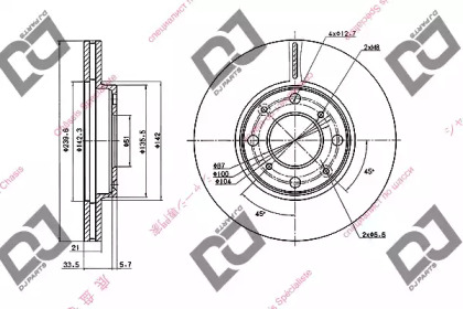 Тормозной диск DJ PARTS BD1992